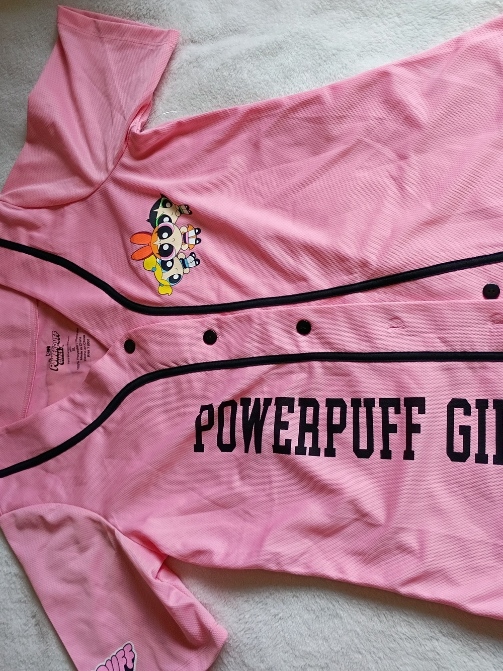 Cartoon Network Pink Powerpuff Girls Baseball Jersey